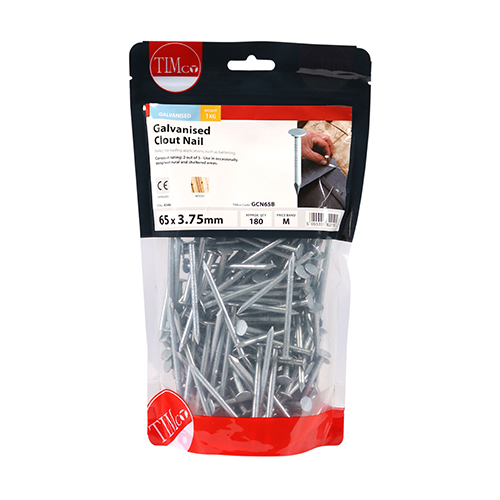 Galvanised Roofing Clout Nails 65mm x 3.75 1kg - Image 4