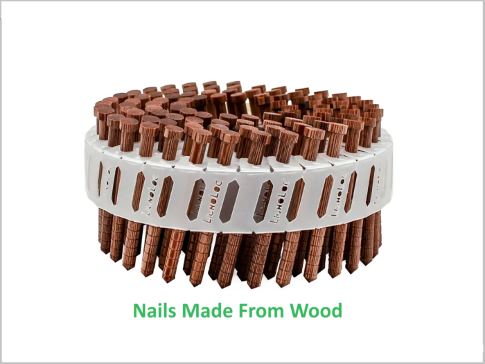 wooden nails 78mm brown