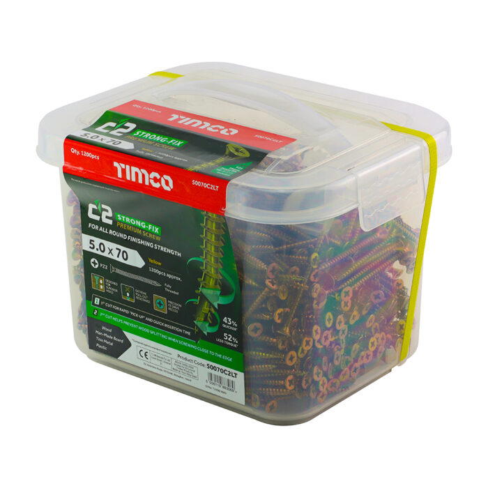 Timcob Timco C2 Bulk Screws Tubs 5 x 70mm | Bulk Woodscrews Dublin