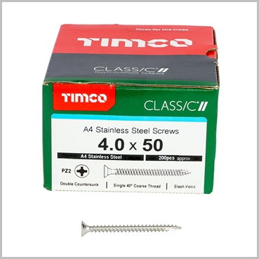 A4 Stainless Steel Screws 4 x 50mm