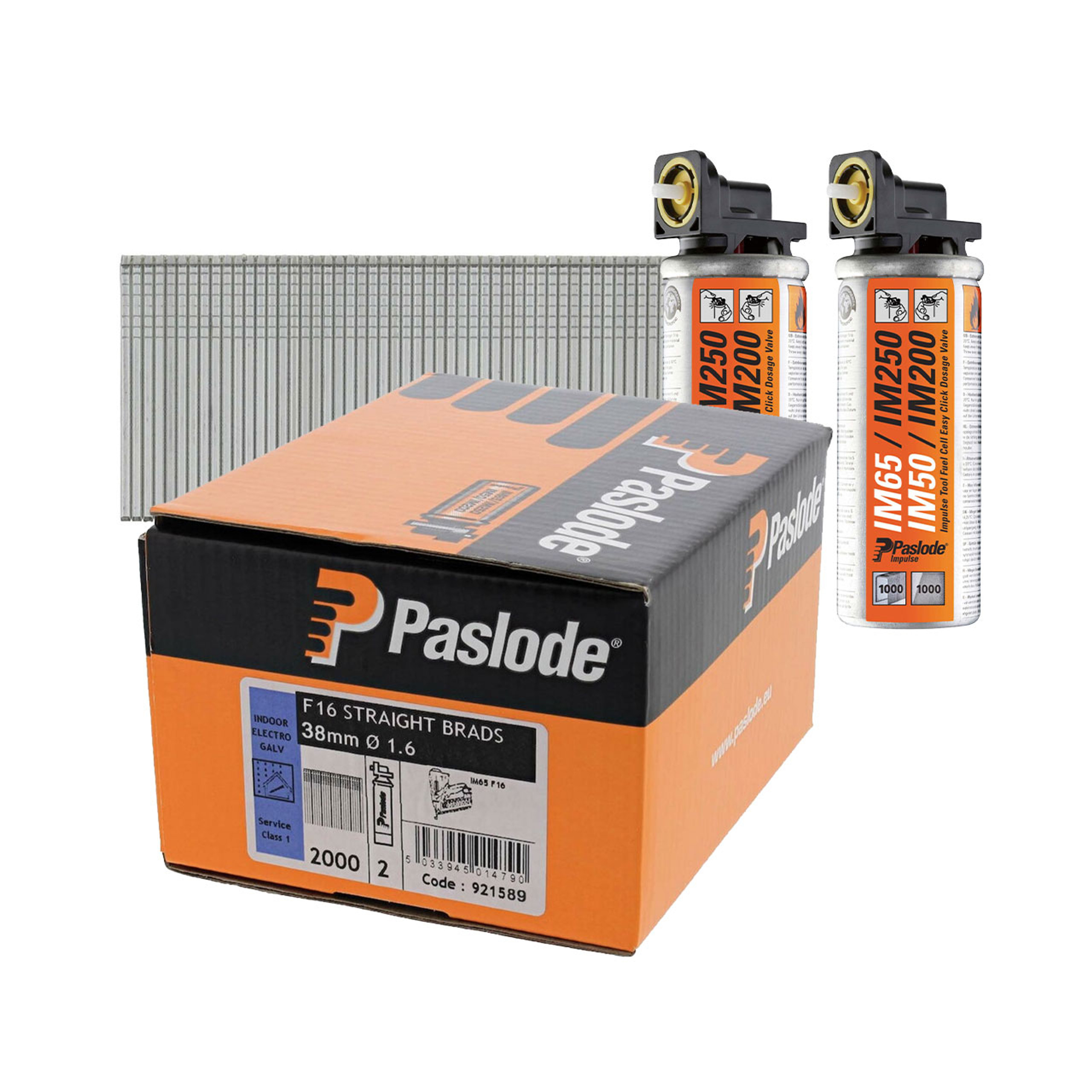 Paslode 16 Gauge 38mm Brad Nail Fuel Pack IM65 921589