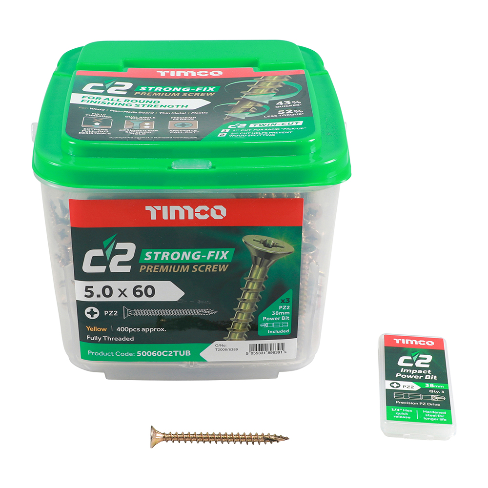 Wood Screws Tubs 5 x 60mm 1