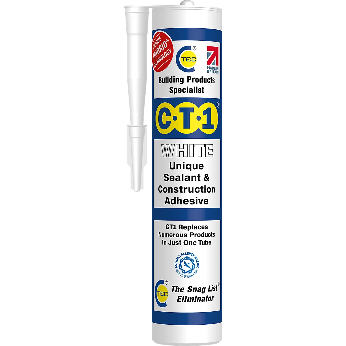 CT1 White Unique Sealant and Construction Adhesive 290ml abcd